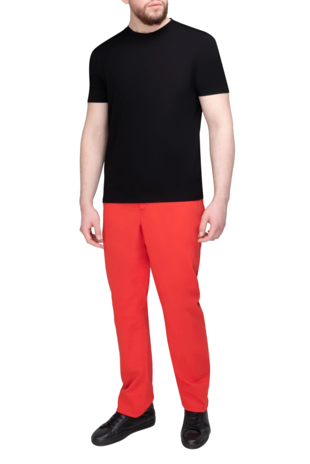 Zilli man red cotton and silk jeans for men купить с ценами и фото 168572 - photo 2