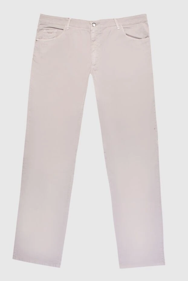 Zilli man beige cotton and silk jeans for men купить с ценами и фото 168576 - photo 1