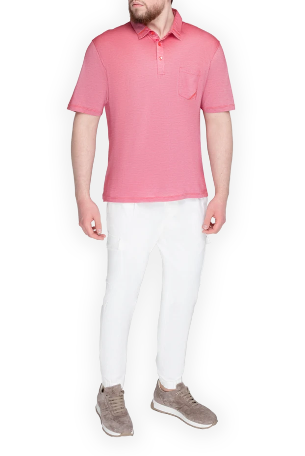 Zilli man cotton and silk polo shirt pink for men купить с ценами и фото 168577 - photo 2