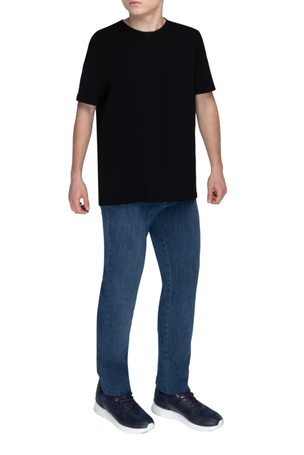 Zilli man blue cotton jeans for men купить с ценами и фото 168594 - photo 2