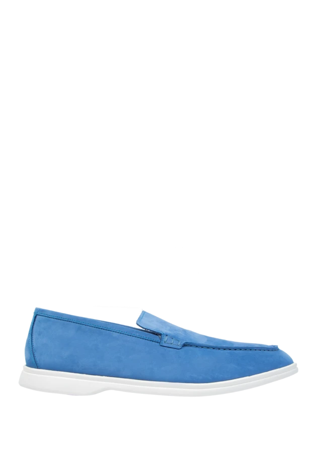 Cesare di Napoli man blue nubuck loafers for men купить с ценами и фото 168601 - photo 1