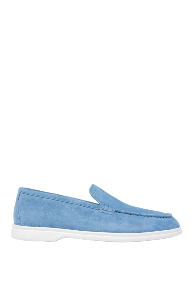 Cesare di Napoli man blue nubuck loafers for men купить с ценами и фото 168604 - photo 1