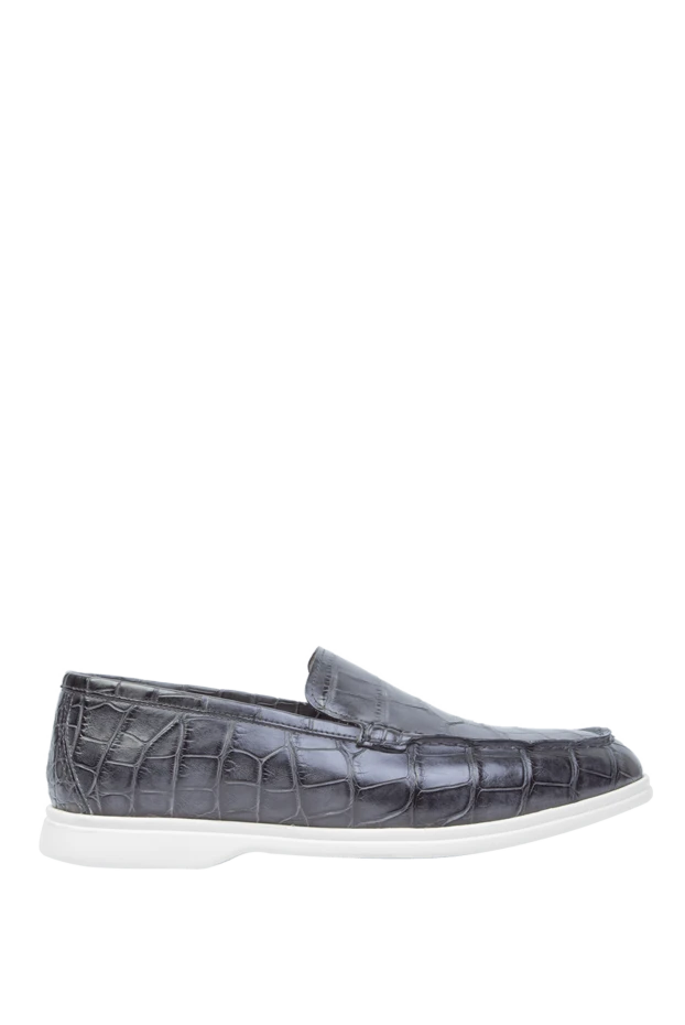 Cesare di Napoli man gray alligator loafers for men купить с ценами и фото 168610 - photo 1