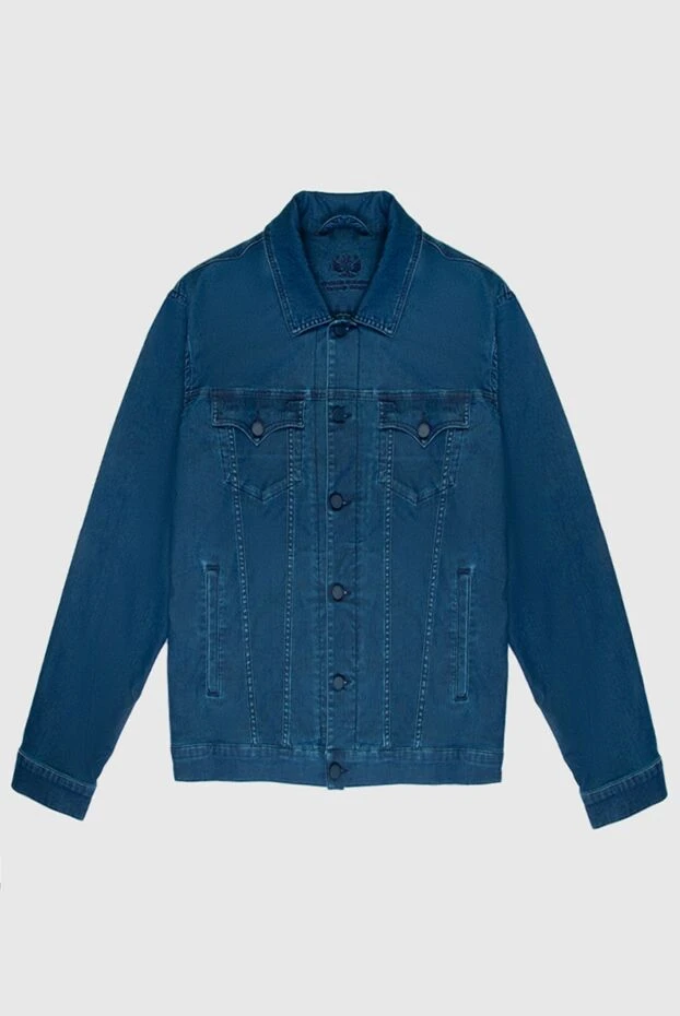 Scissor Scriptor man blue denim jacket made of cotton, polyester and elastane for men купить с ценами и фото 168623 - photo 1