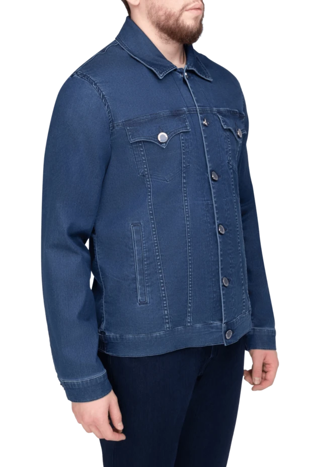 Scissor Scriptor man blue cotton denim jacket for men 170173 - photo 3