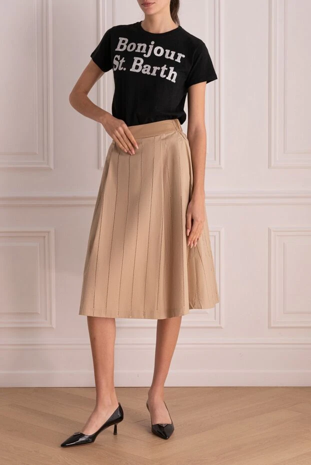 Peserico woman beige cotton skirt for women купить с ценами и фото 168630 - photo 2