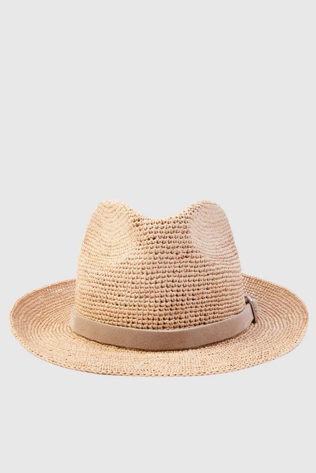 Women's beige wicker hat made of straw