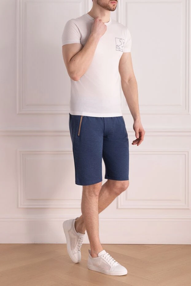 Barba Napoli man cotton and polyamide shorts blue for men купить с ценами и фото 168718 - photo 2