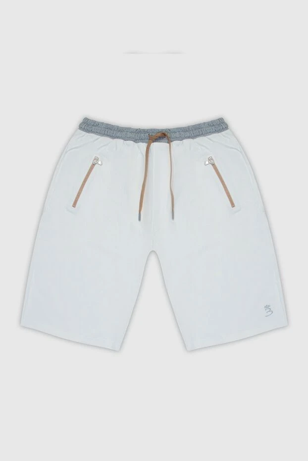 Barba Napoli man white cotton and polyamide shorts for men купить с ценами и фото 168720 - photo 1