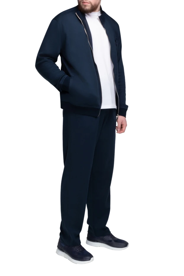 Billionaire man men's silk sports suit blue купить с ценами и фото 168730 - photo 2