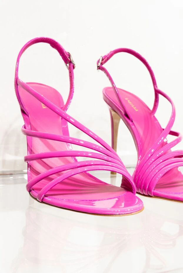 Le Silla women's leather sandals with thin straps, pink 168736 - photo 3