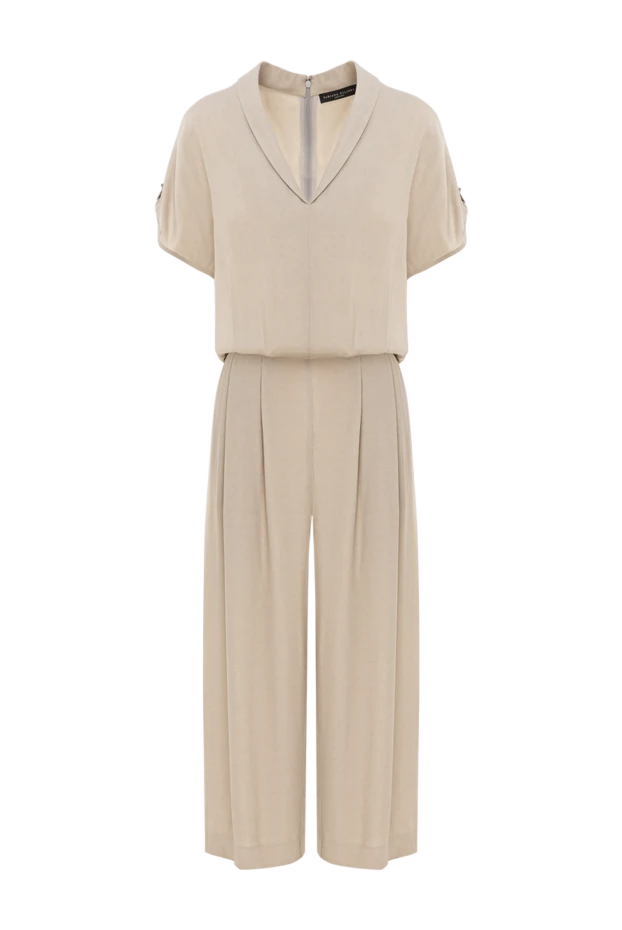 Beige viscose jumpsuit for women - photo 1