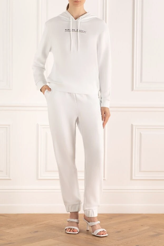 Fabiana Filippi woman white women's walking suit made of cotton and elastane купить с ценами и фото 168754 - photo 2