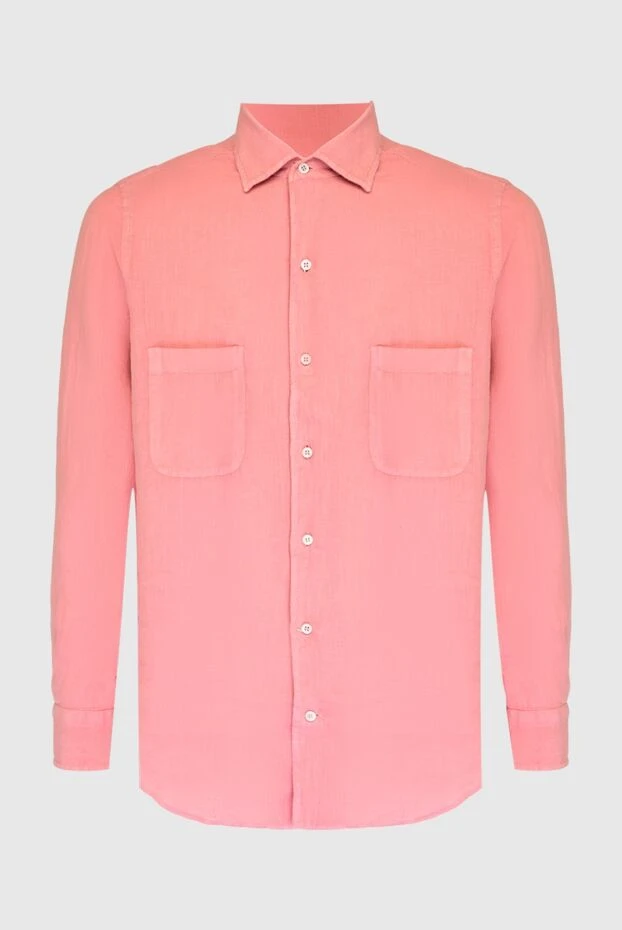 Loro Piana man pink linen shirt for men купить с ценами и фото 168771 - photo 1