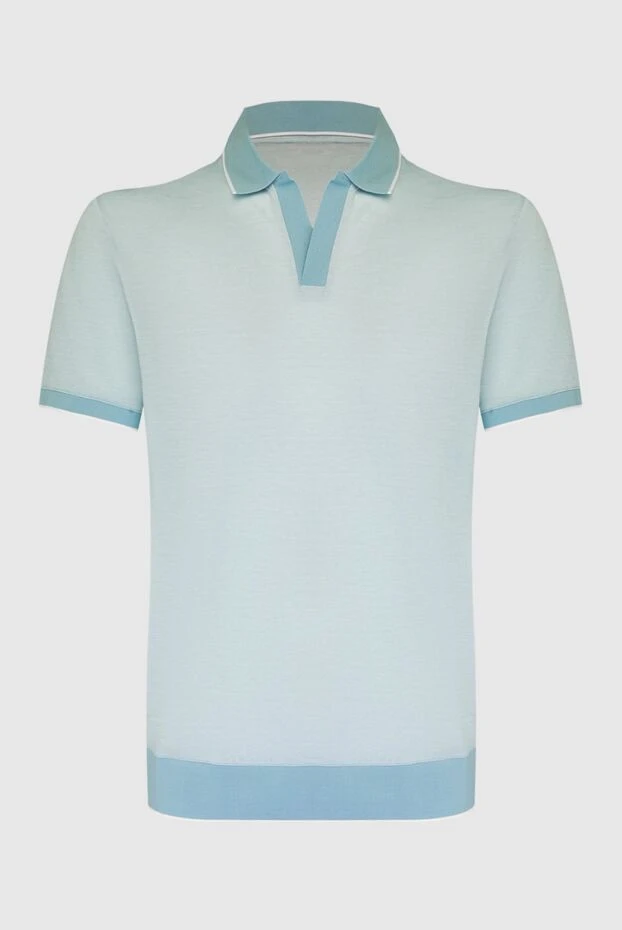 Loro Piana man blue cotton polo for men купить с ценами и фото 168777 - photo 1