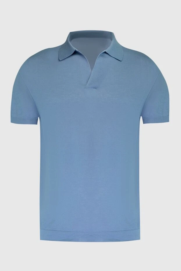 Loro Piana man blue cotton polo for men купить с ценами и фото 168780 - photo 1