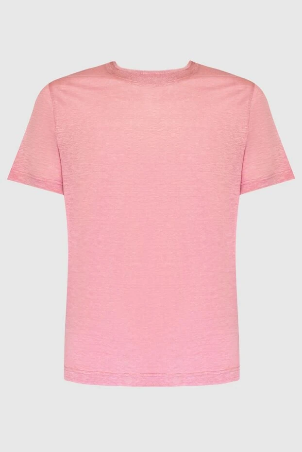 Loro Piana man linen t-shirt pink for men купить с ценами и фото 168787 - photo 1