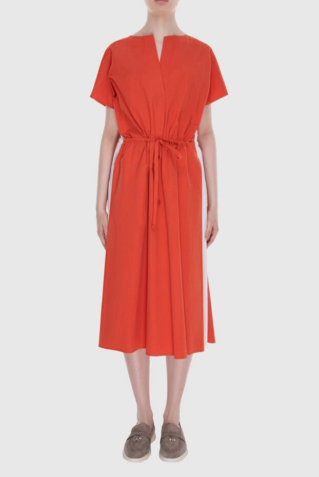 Loro Piana woman orange cotton dress for women купить с ценами и фото 168809 - photo 2