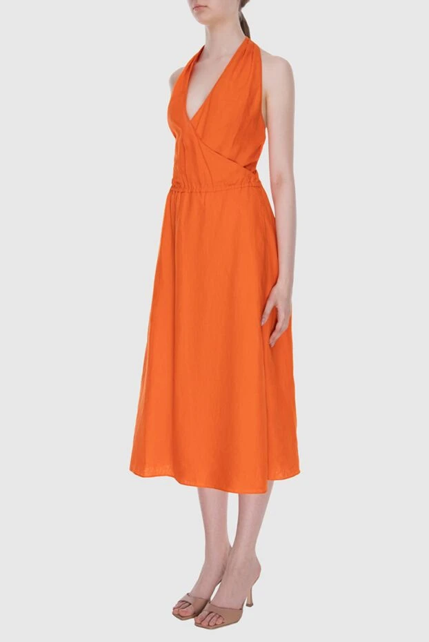 Loro Piana платье из льна оранжевое женское 168810 - фото 3