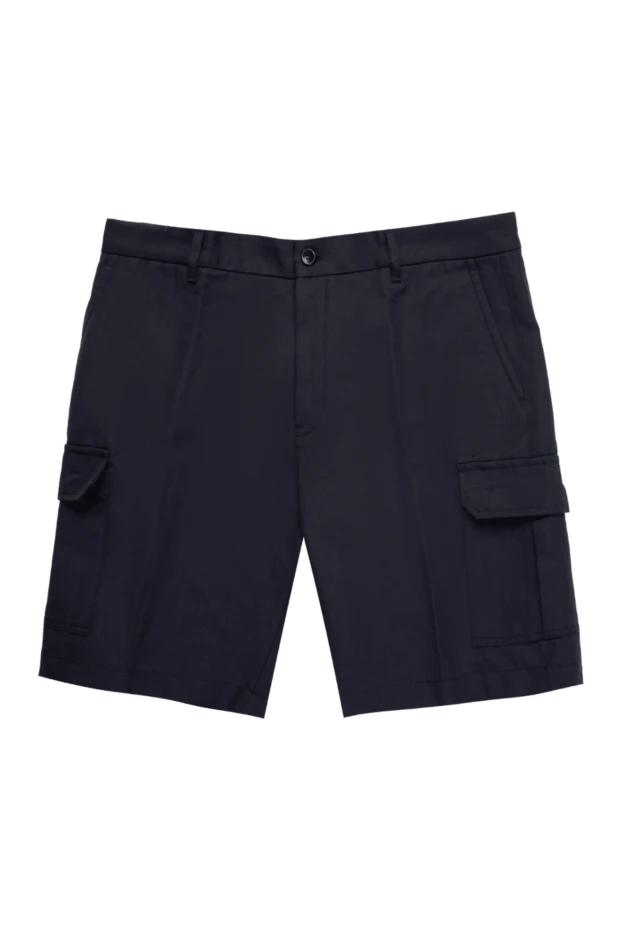 Loro Piana man cotton and linen shorts blue for men купить с ценами и фото 168826 - photo 1