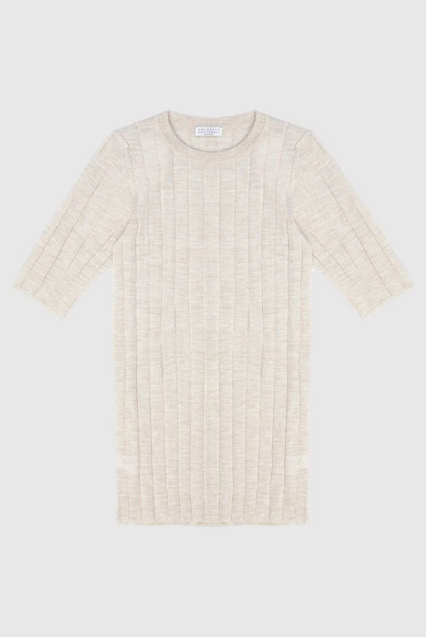 A fine knit jumper with a textured ribbed pattern and short sleeves - photo 1