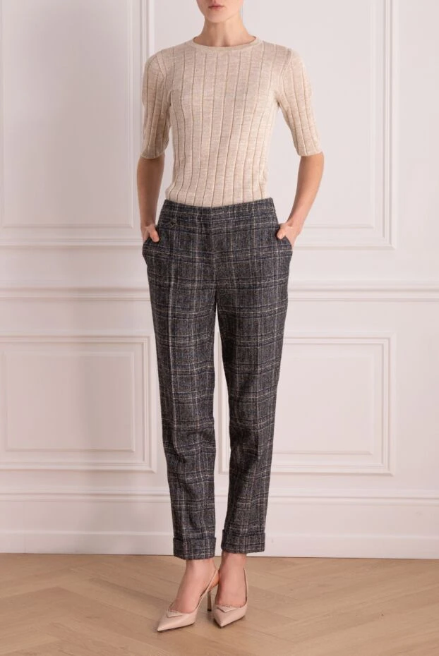 Brunello Cucinelli a fine knit jumper with a textured ribbed pattern and short sleeves 168838 - photo 2