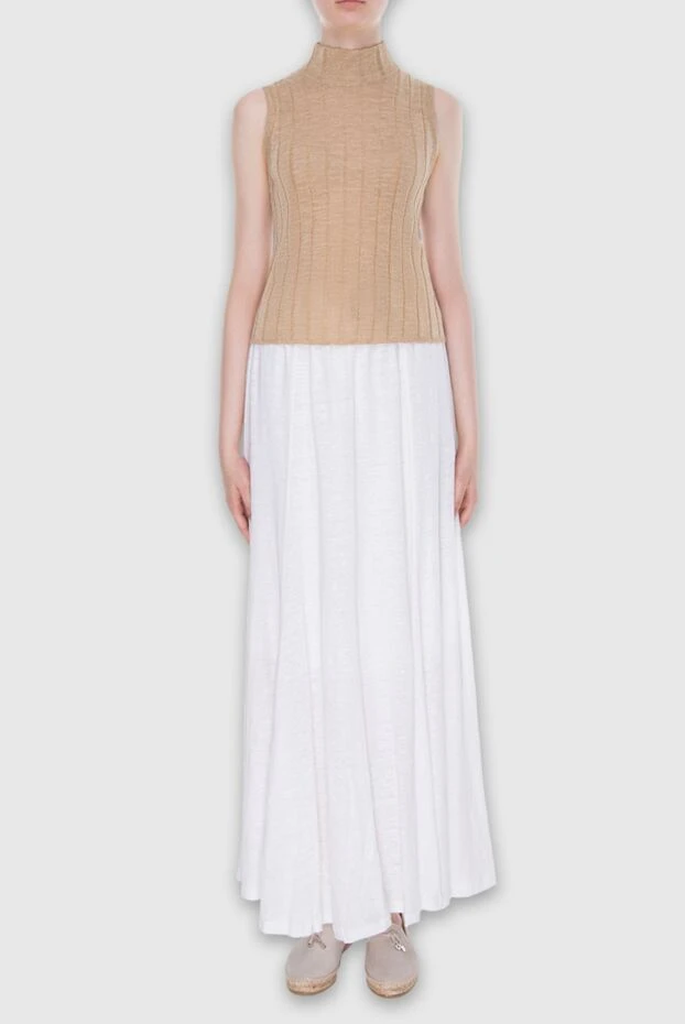 Brunello Cucinelli caramel-colored sleeveless ribbed top
 168840 - photo 3