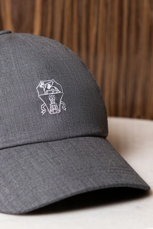 A thick wool baseball cap with simple embroidery.
 - photo 2