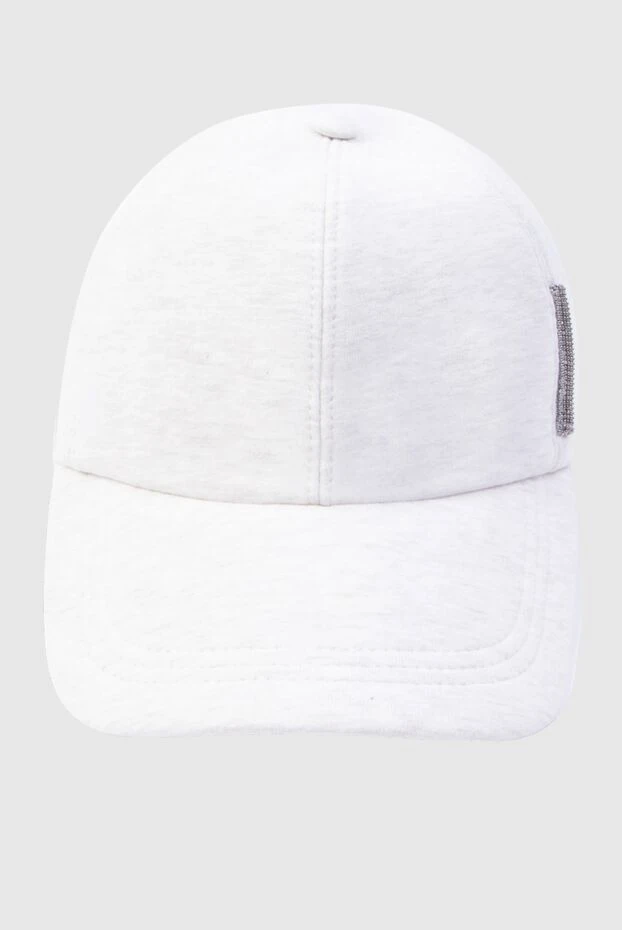 Бисер жолағы бар әйелдердің ақ қалпақшасы - фото 1