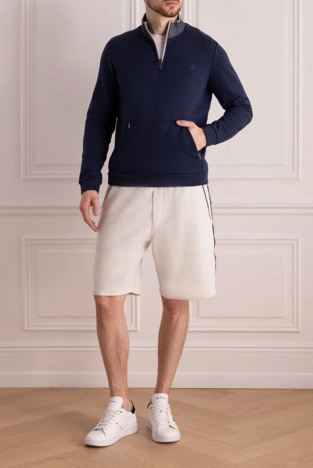 Brunello Cucinelli ерлерге арналған ақ мақта және нейлон шорттары 168881 - фото 2