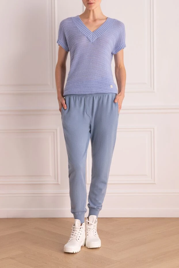 Brunello Cucinelli blue pants for women 168885 - photo 2