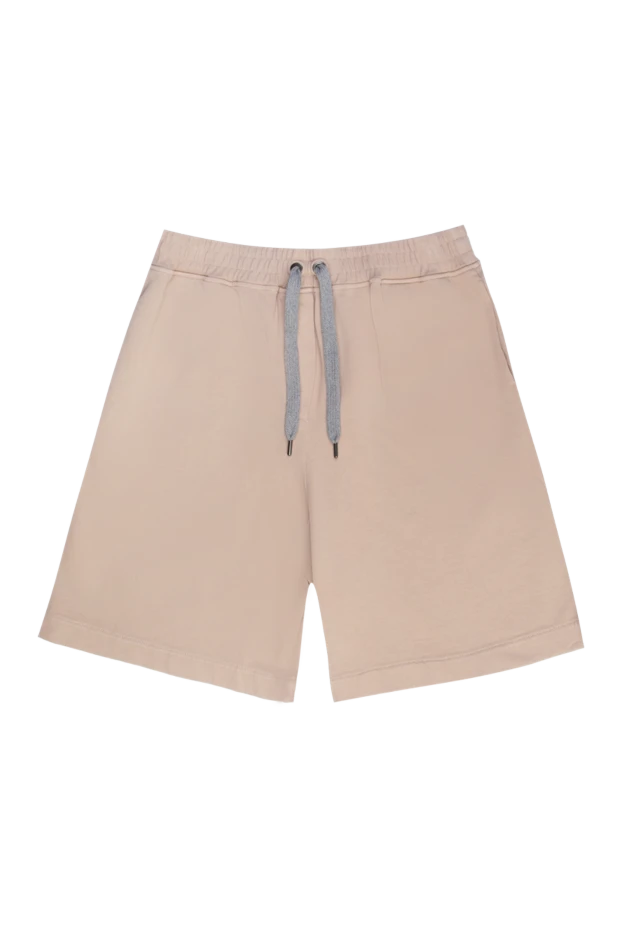 Әйелдерге арналған бежевый мақта шорттары - фото 1