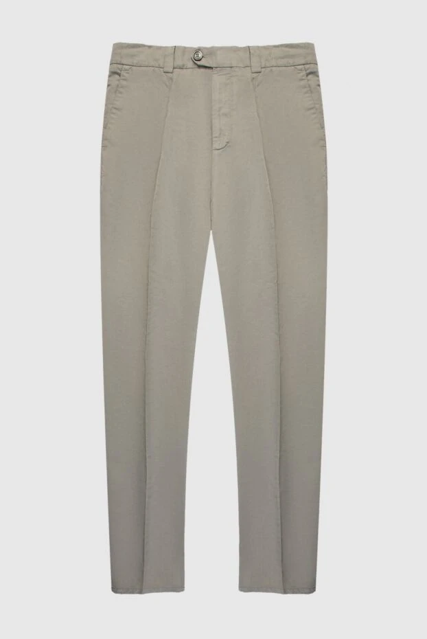 Gray linen and cotton pants for men - photo 1