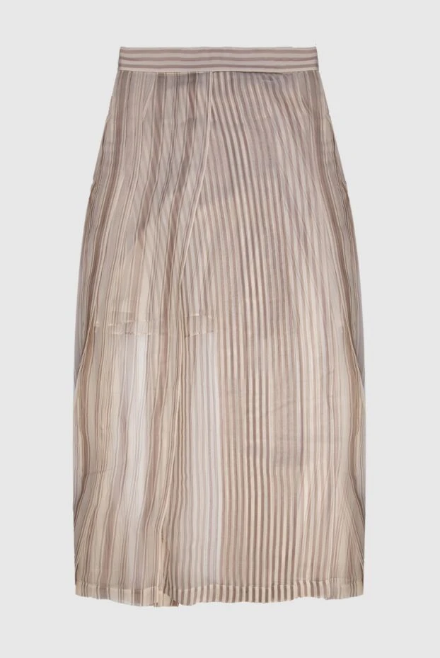 Юбка из шелка бежевая женская - фото 1