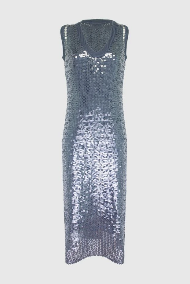 Деним реңкіндегі блестки бар тоқылған көйлек
- фото 1