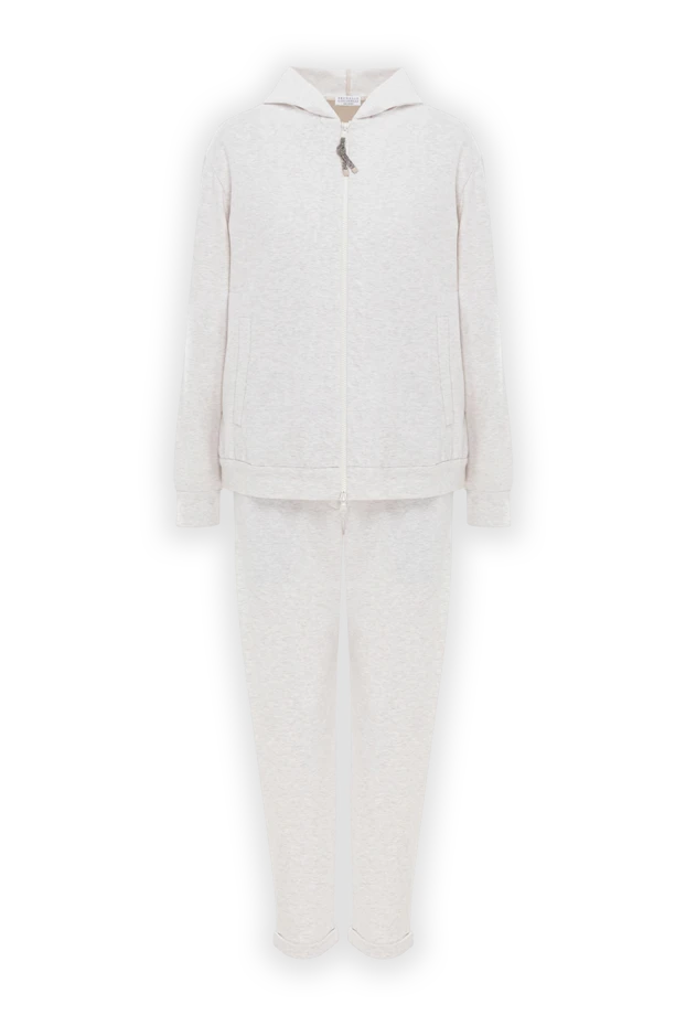 Light gray cotton jersey suit with a hood
- photo 1