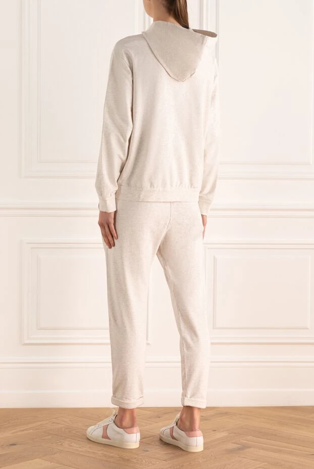 Brunello Cucinelli светло-серый костюм из хлопкового трикотажа с капюшоном
 168920 - фото 3