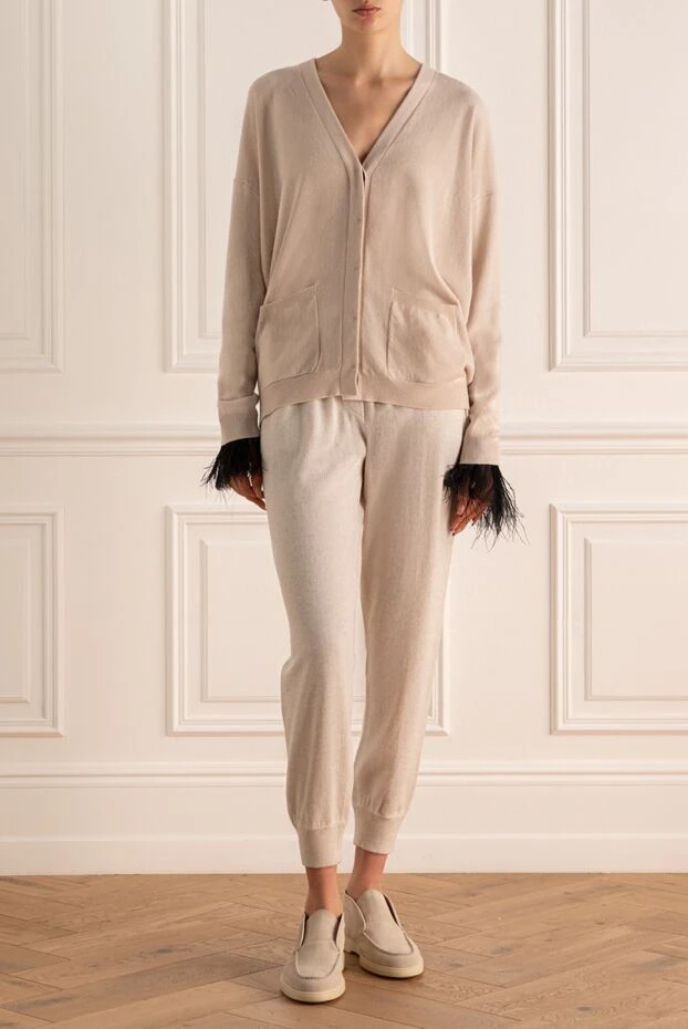 Brunello Cucinelli beige pants for women 168923 - photo 2