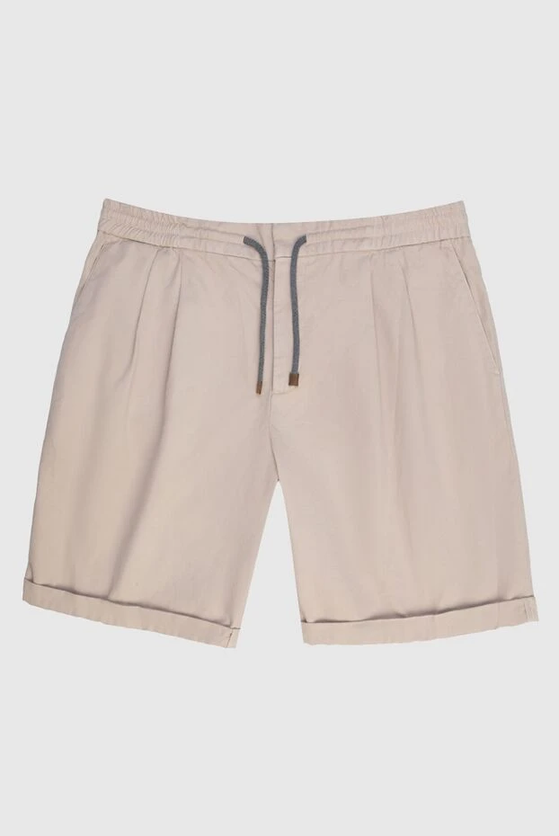 Beige cotton shorts for men - photo 1