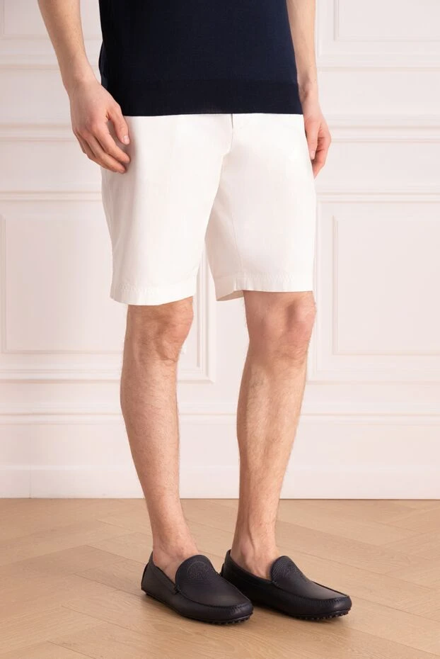 Brunello Cucinelli декоративті түймелі қалталары бар ақ шорт 168930 - фото 3