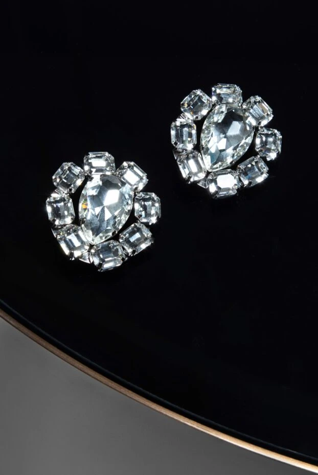 Alessandra Rich кристалдары бар сұр сырға әйелдерге арналған 168934 - фото 3