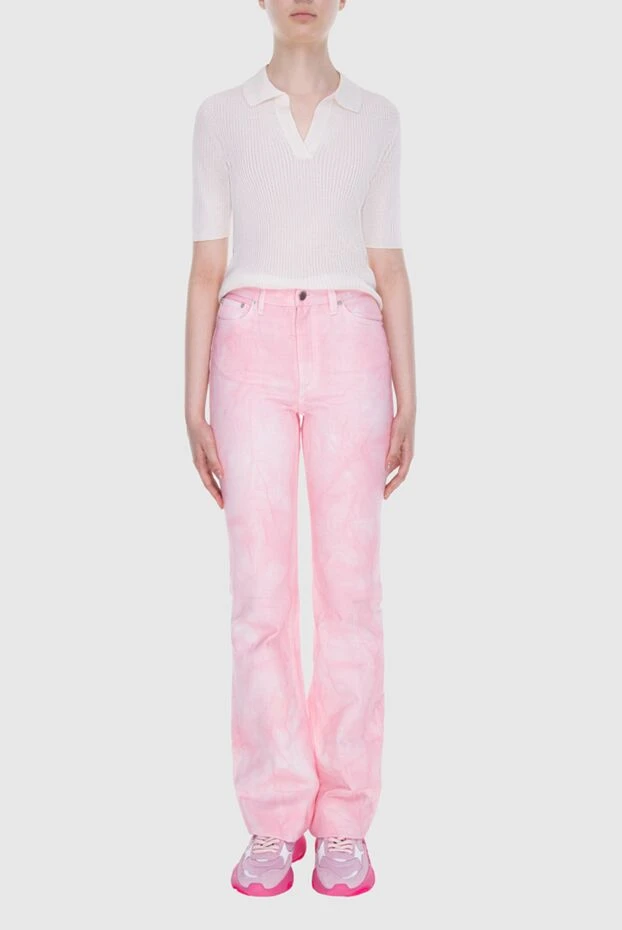 Alessandra Rich woman pink cotton jeans for women купить с ценами и фото 168946 - photo 2