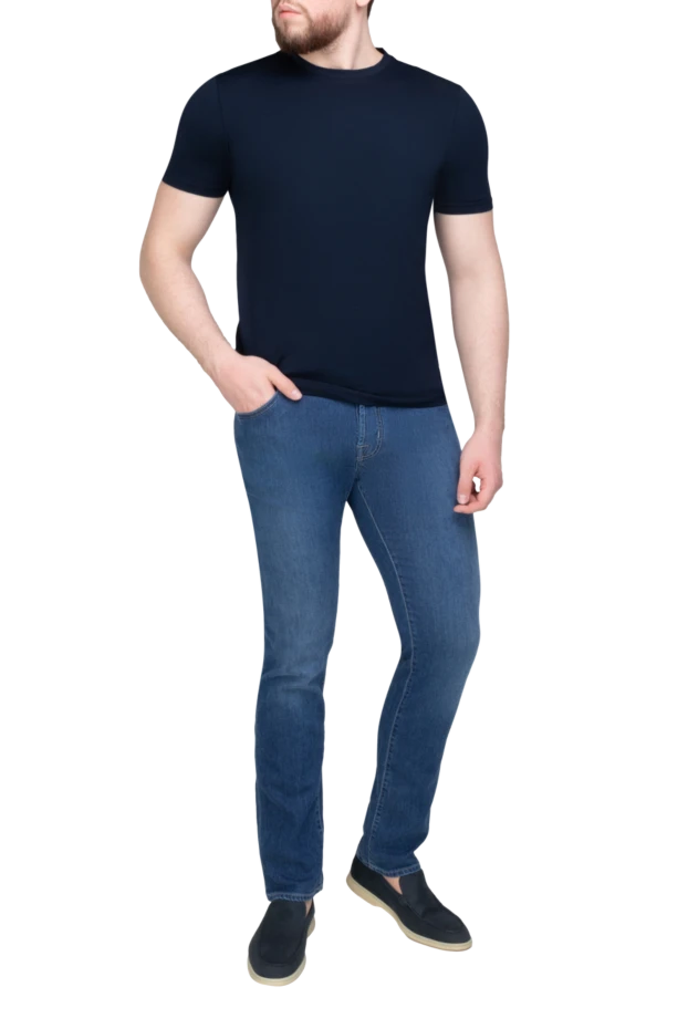 Jacob Cohen man blue jeans for men купить с ценами и фото 168965 - photo 2