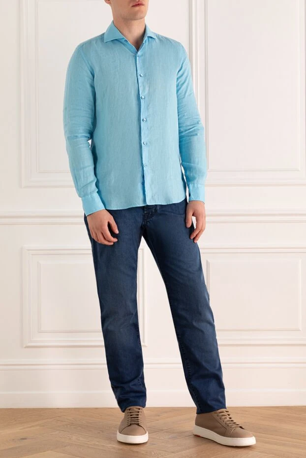 Jacob Cohen man cotton and polyester jeans blue for men купить с ценами и фото 168966 - photo 2