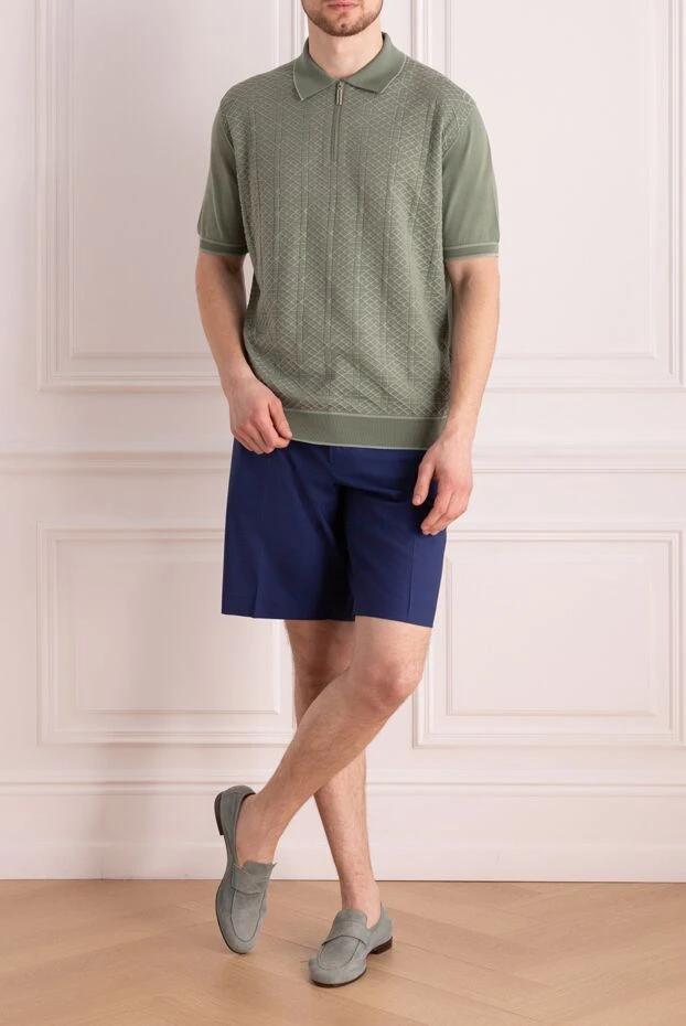 Stefano Ricci ерлерге арналған көк жүннен жасалған шорт 168970 - фото 2