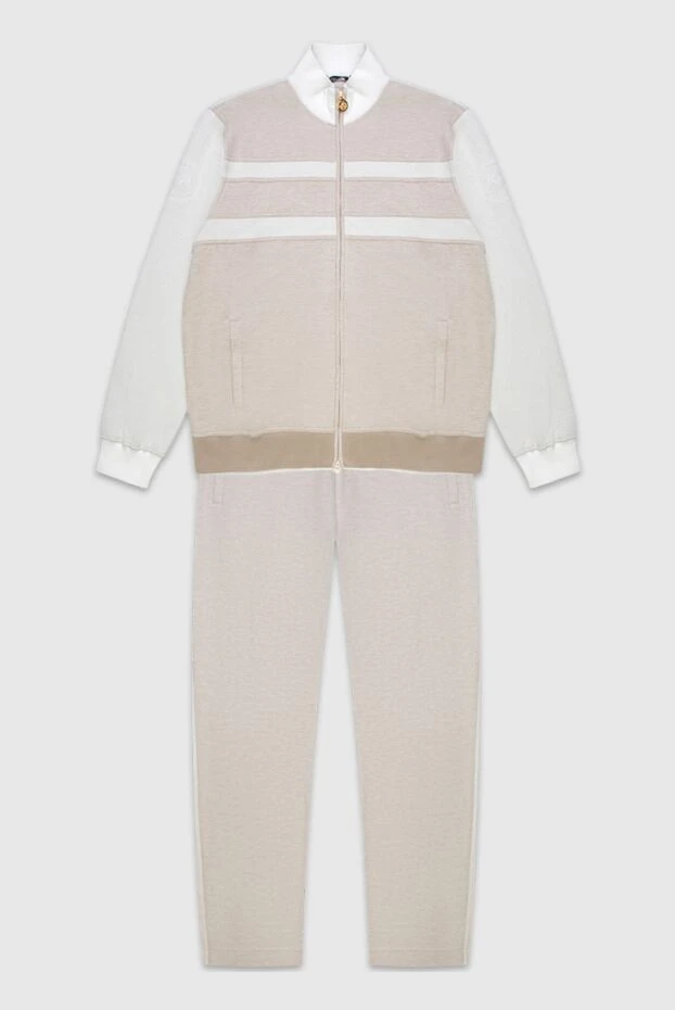 Stefano Ricci костюм спортивный мужской из хлопка и эластана бежевый 168971 - фото 1