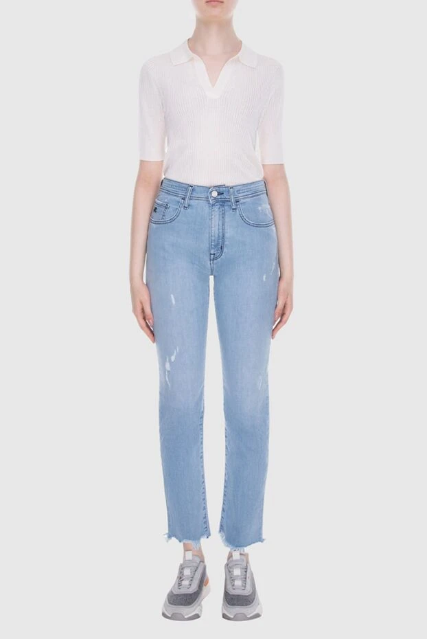 Jacob Cohen woman blue cotton jeans for women купить с ценами и фото 168980 - photo 2