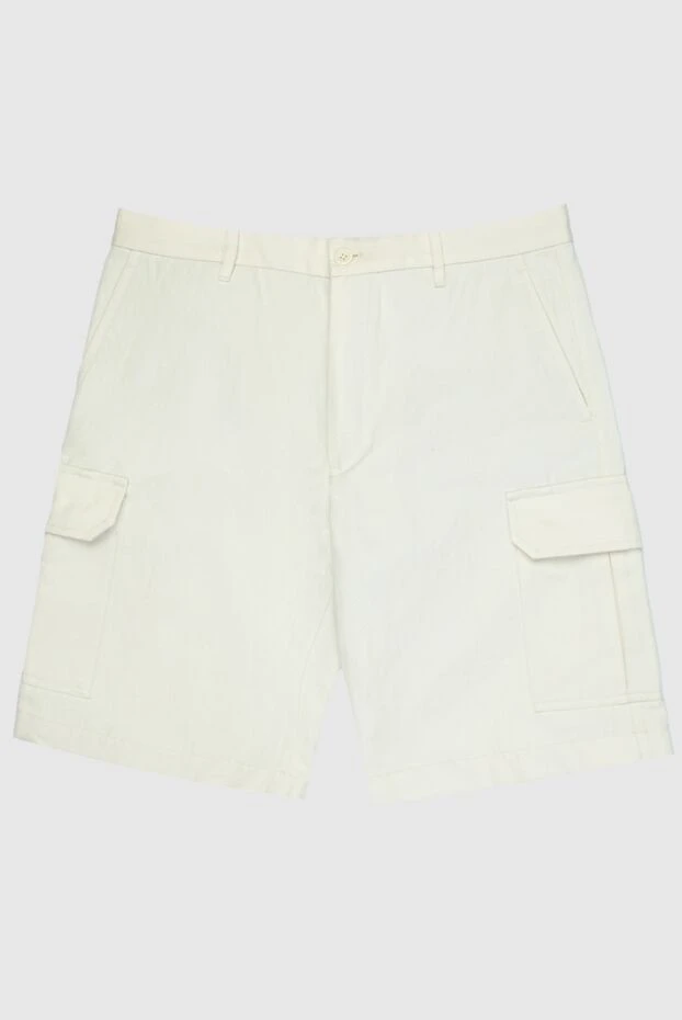 Loro Piana man white cotton and linen shorts for men купить с ценами и фото 169006 - photo 1