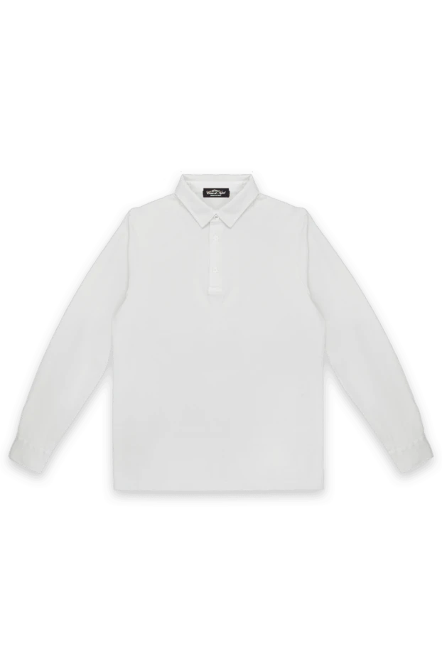 Loro Piana man cotton long sleeve polo white for men купить с ценами и фото 169009 - photo 1