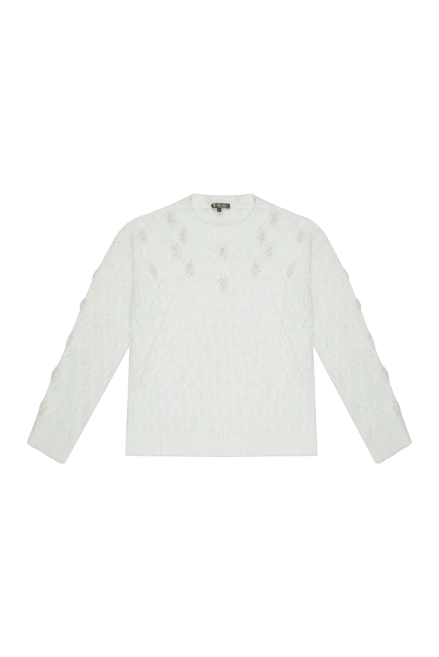 Loro Piana woman white cotton jumper for women купить с ценами и фото 169016 - photo 1